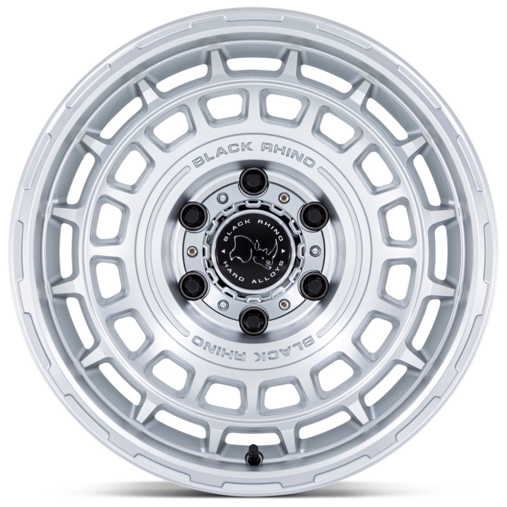 17X8.5 Black Rhino BR024 Awol Silver Machined 5x5/127 10mm - Flex Offroad