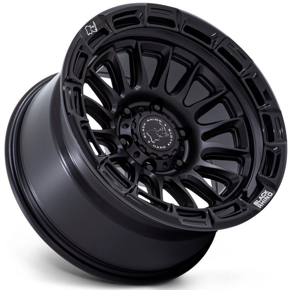 17X8.5 Black Rhino BR025 Rival Matte Black w/ Gloss Black Lip 6X135 10mm - Flex Offroad