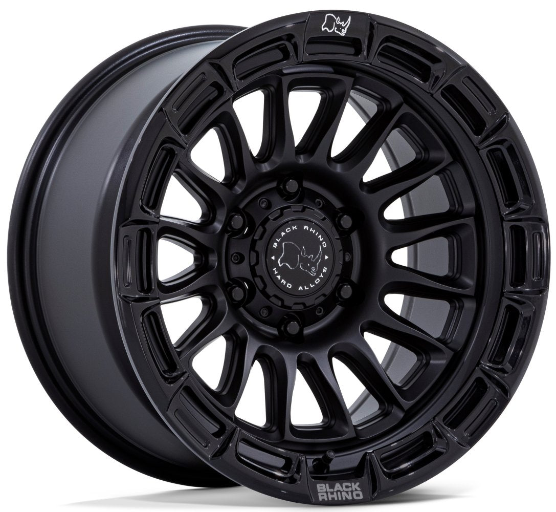 17X8.5 Black Rhino BR025 Rival Matte Black w/ Gloss Black Lip 5x5/127 10mm - Flex Offroad