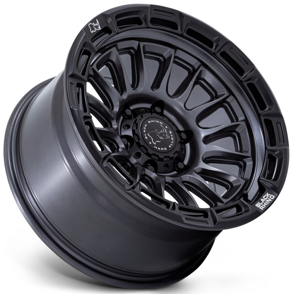 17X8.5 Black Rhino BR025 Rival Matte Gunmetal w/ Matte Black Lip 6x5.5/139.7 10mm - Flex Offroad