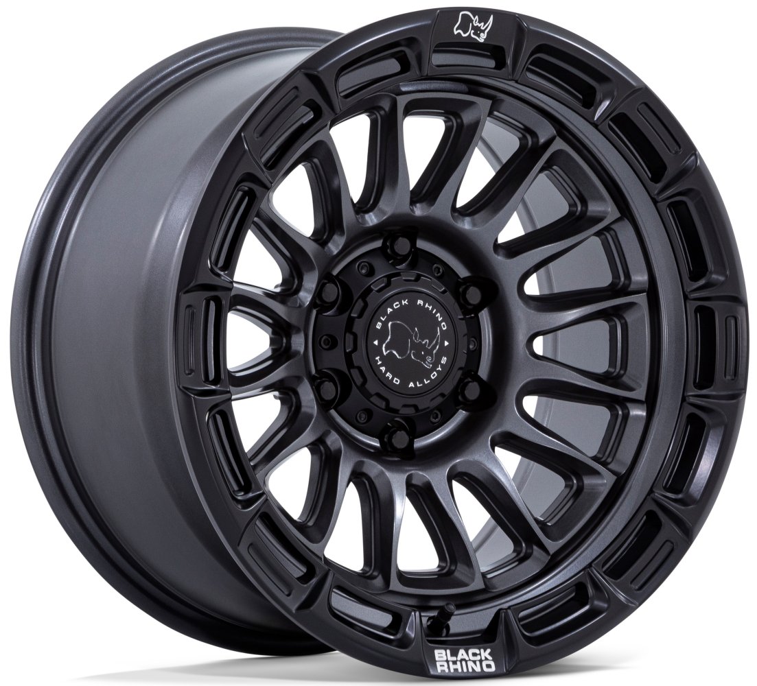 17X9 Black Rhino BR025 Rival Matte Gunmetal w/ Matte Black Lip 6x5.5/139.7 -12mm - Flex Offroad