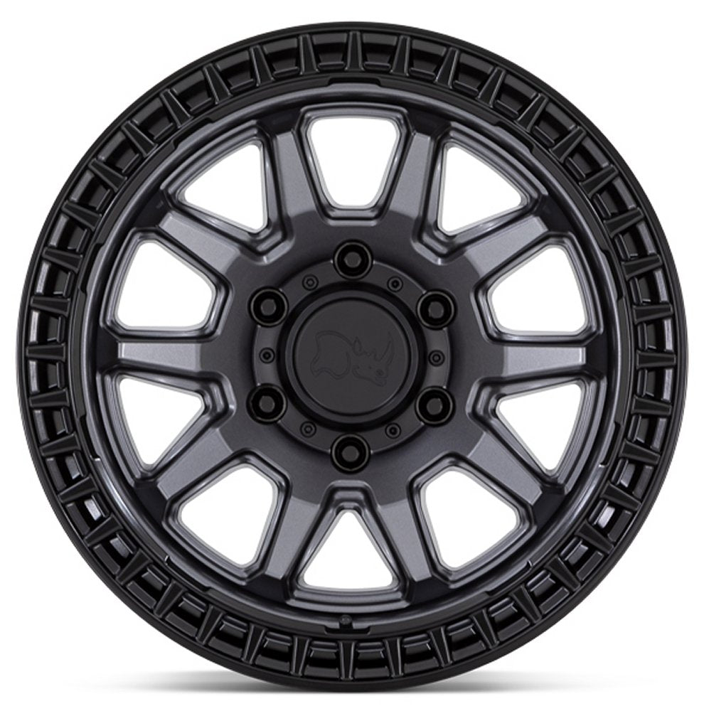 20x9 Black Rhino Calico Matte Gunmetal w/ Matte Black Lip 6x5.5/139.7 0mm - Flex Offroad