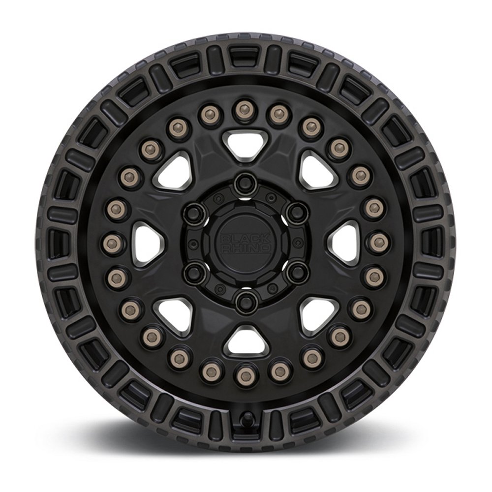 (Clearance - No Returns) 20x9 Black Rhino Carbine Matte Black w/ Machined Tinted Ring 6x120 10mm - Flex Offroad