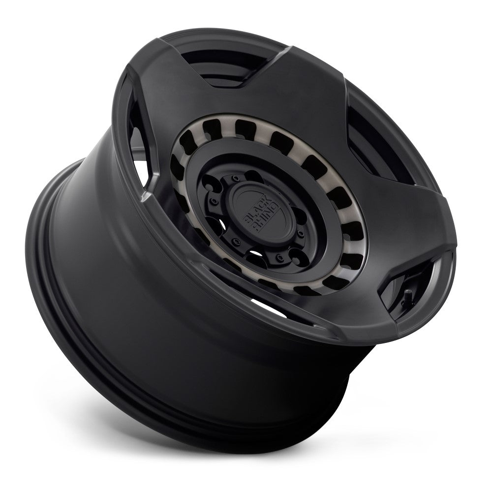 (Clearance - No Returns) 20x9 Black Rhino Muzzle Matte Black w/ Machined Tinted Ring 5x5/127 -18mm