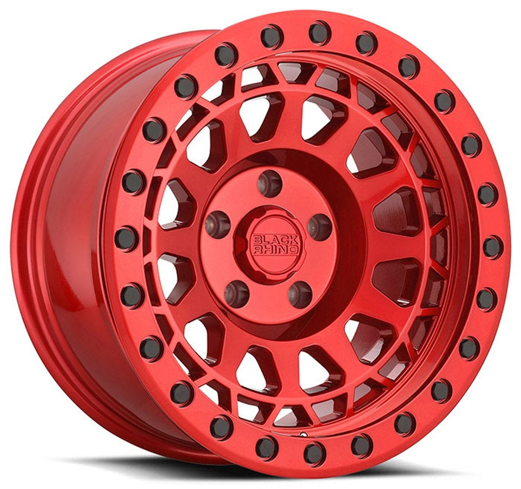 17x9 Black Rhino Primm Candy Red w/ Black Bolts 6x5.5/139.7 -12mm - Flex Offroad