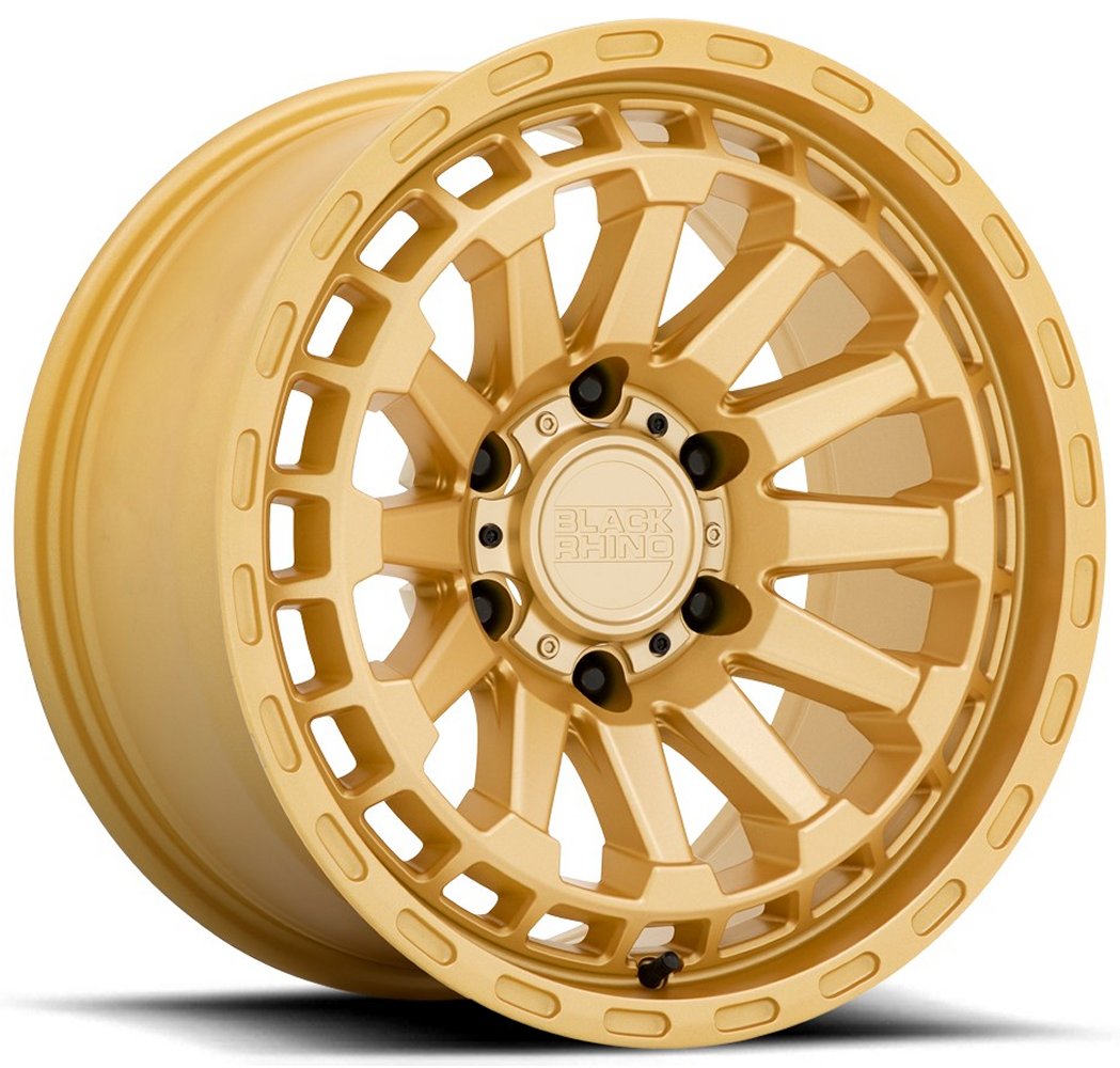 (Clearance - No Returns) 20x9.5 Black Rhino Raid Gold 5x5/127 -18mm - Flex Offroad