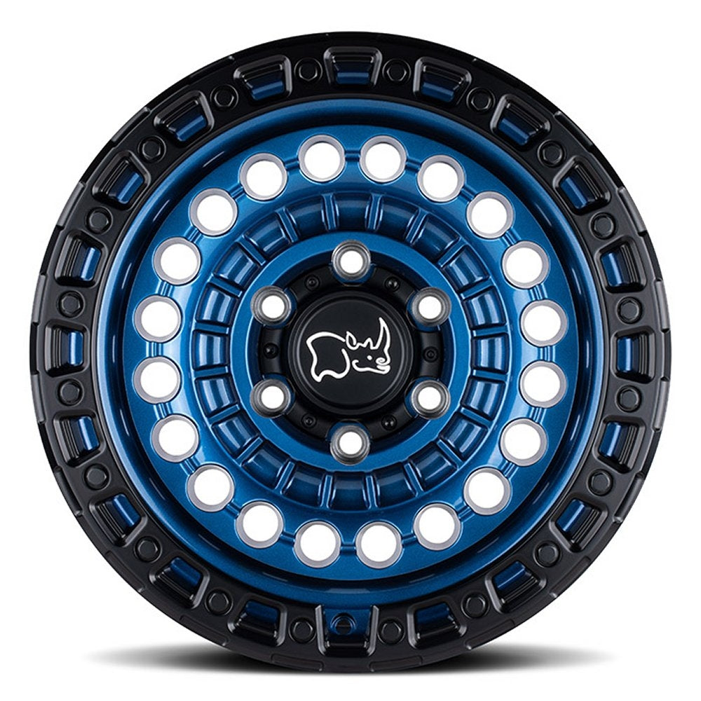17x8.5 Black Rhino Sentinel Cobalt Blue w/ Black Lip 6x5.5/139.7 -10mm - Flex Offroad