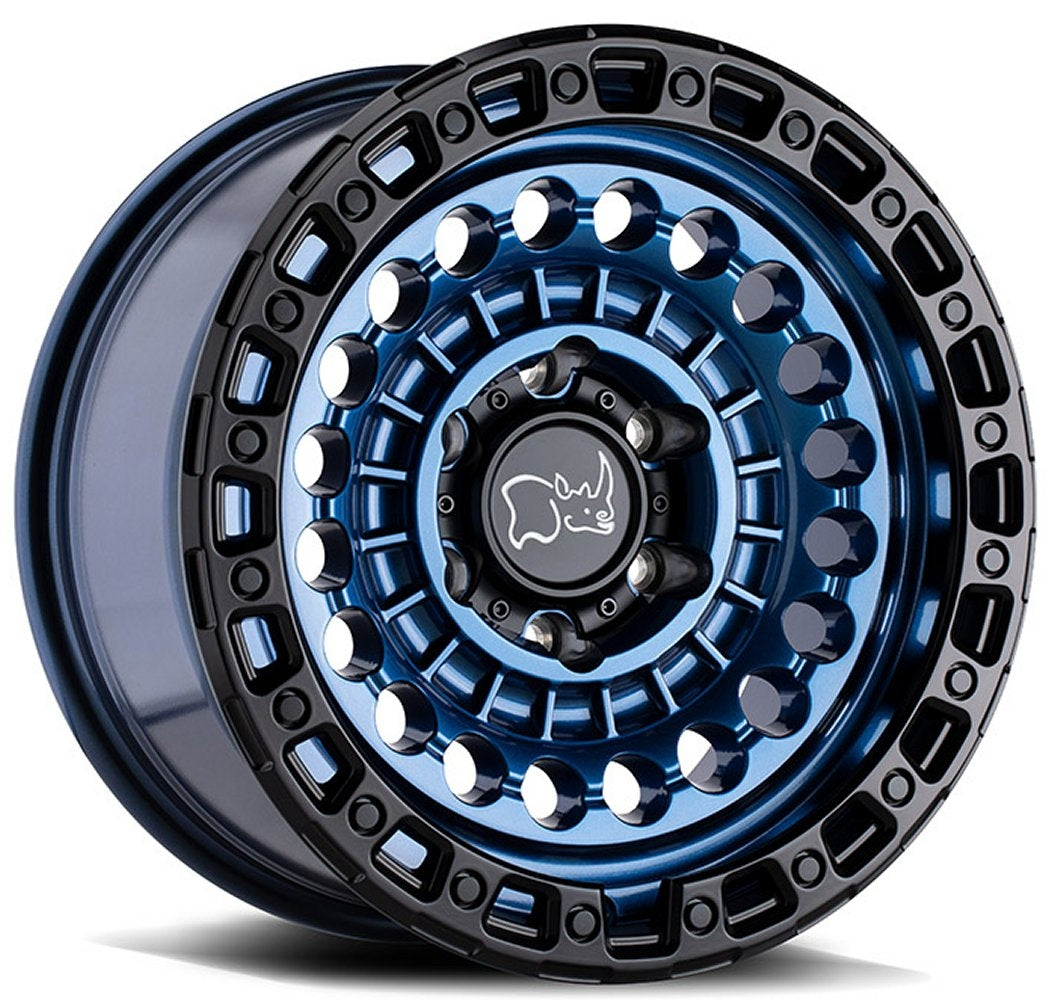 17x8.5 Black Rhino Sentinel Cobalt Blue w/ Black Lip 6x5.5/139.7 -10mm - Flex Offroad