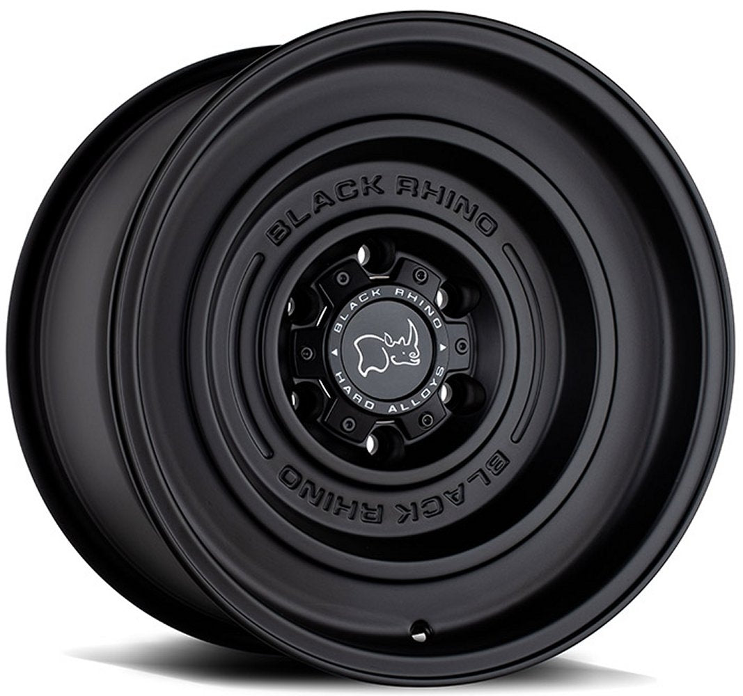 17x9.5 Black Rhino Solid Matte Black 5x5/127 -18mm - Flex Offroad