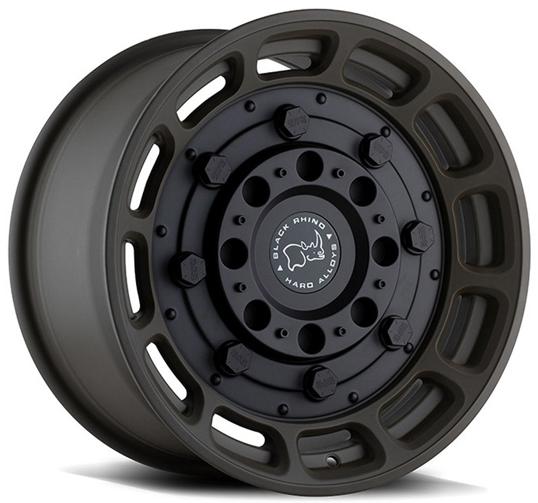 (Clearance - No Returns) 20x9.5 Black Rhino Warthog Matte OD Green w/ Black Center 5x5/127 2mm - Flex Offroad