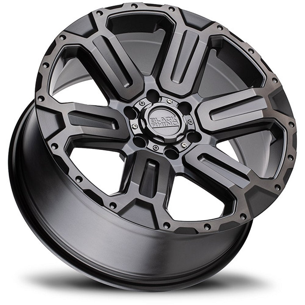 18x9 Black Rhino Wanaka Matt Gunmetal w/ Brushed Face & Tinted 6x5.5/139.7 12mm - Flex Offroad