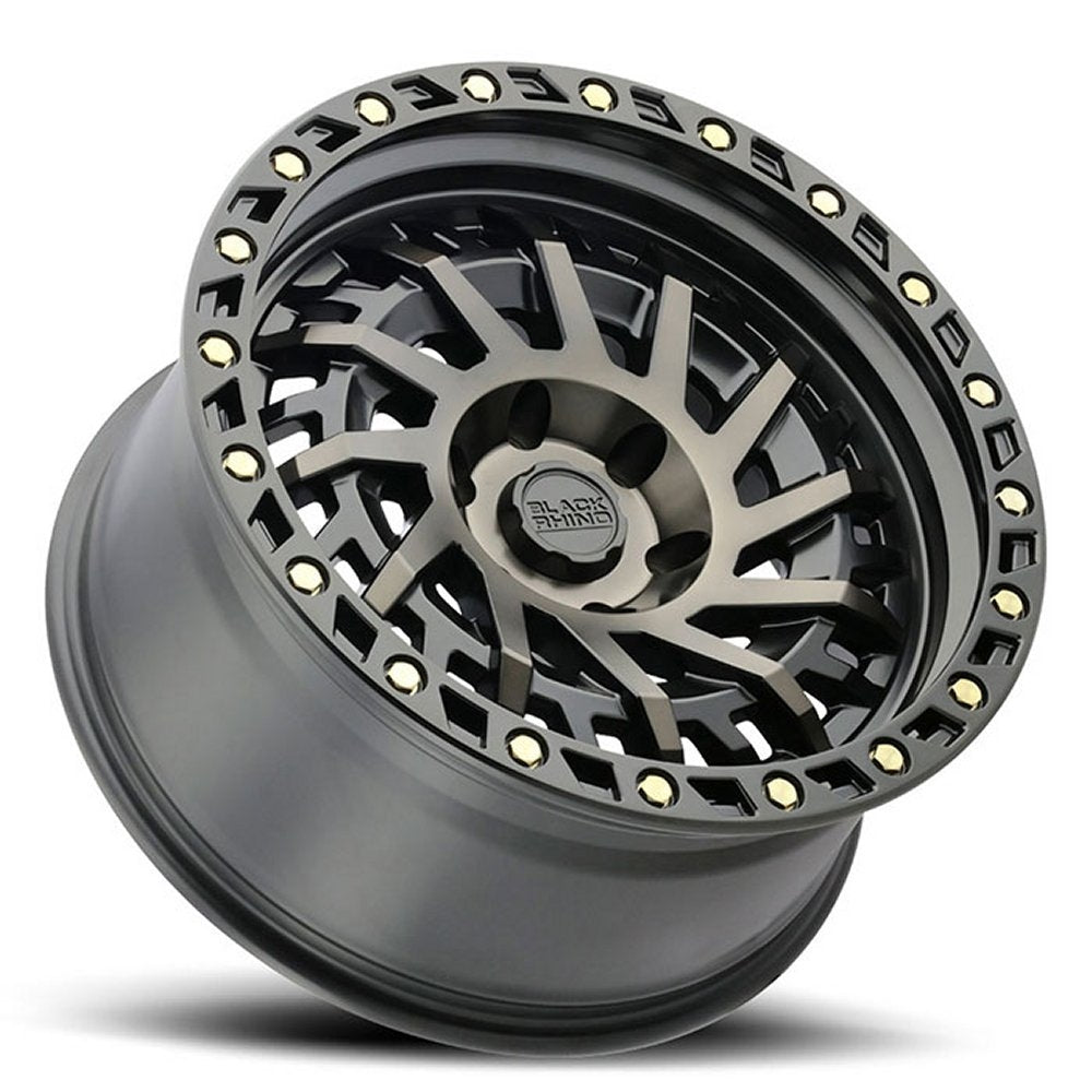 (Clearance - No Returns) 17x9 Black Rhino Shredder Matte Black w/ Machined Dark Tint (Rotary Forged) 6x5.5/139.7 -12mm - Flex Offroad