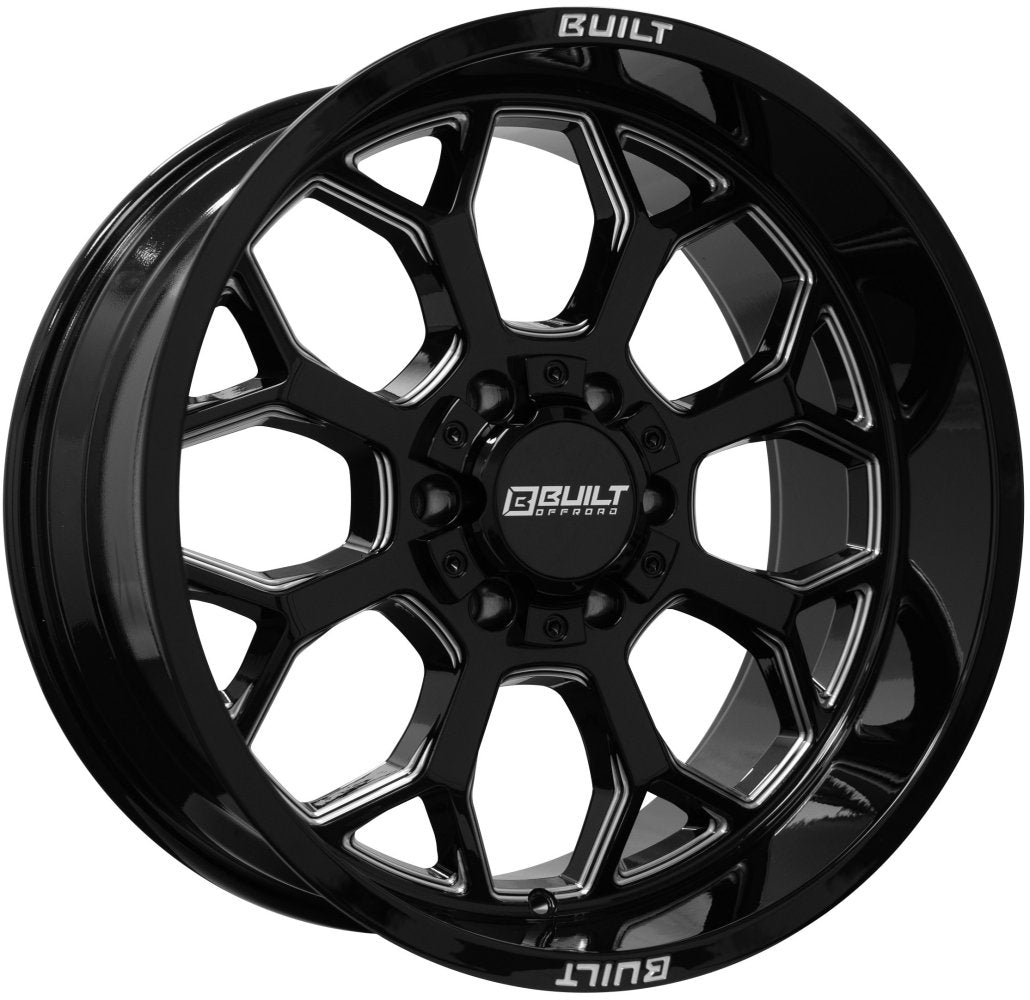 20x9 Built Off-Road BTO-1 Gloss Black Milled 6x135 6x5.5/139.7 0mm - Flex Offroad