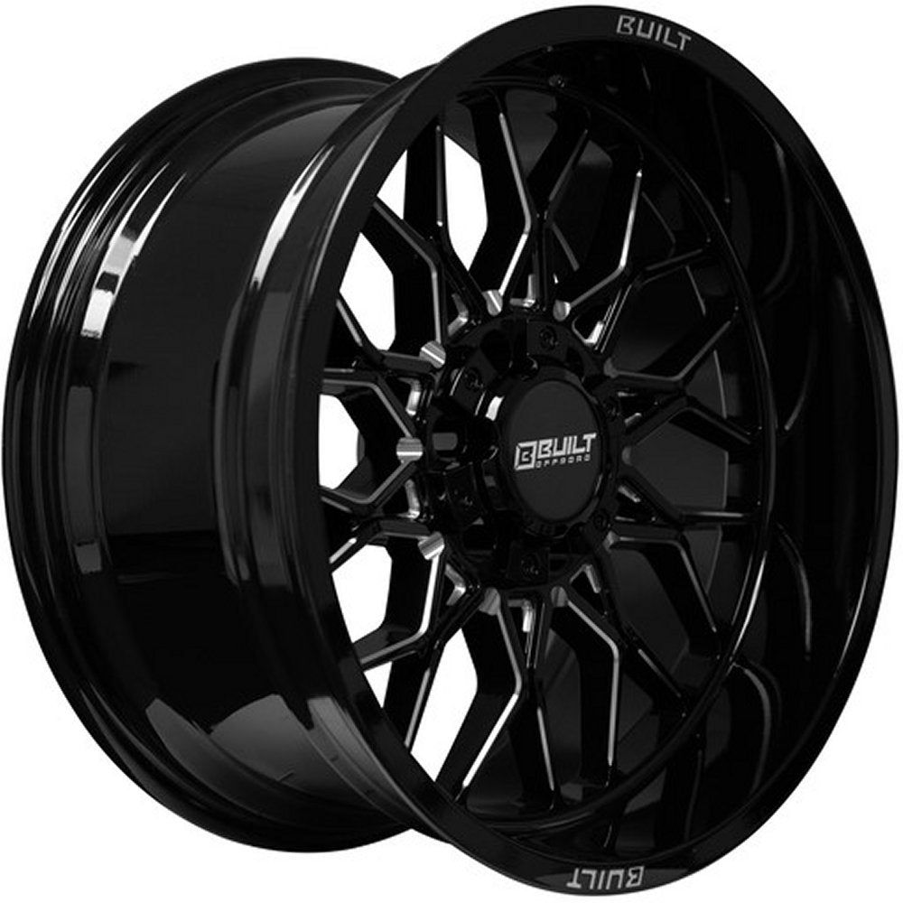 20x10 Built Off-Road BTO-2 Gloss Black Milled 5x5/127 5x5.5/139.7 -19mm - Flex Offroad