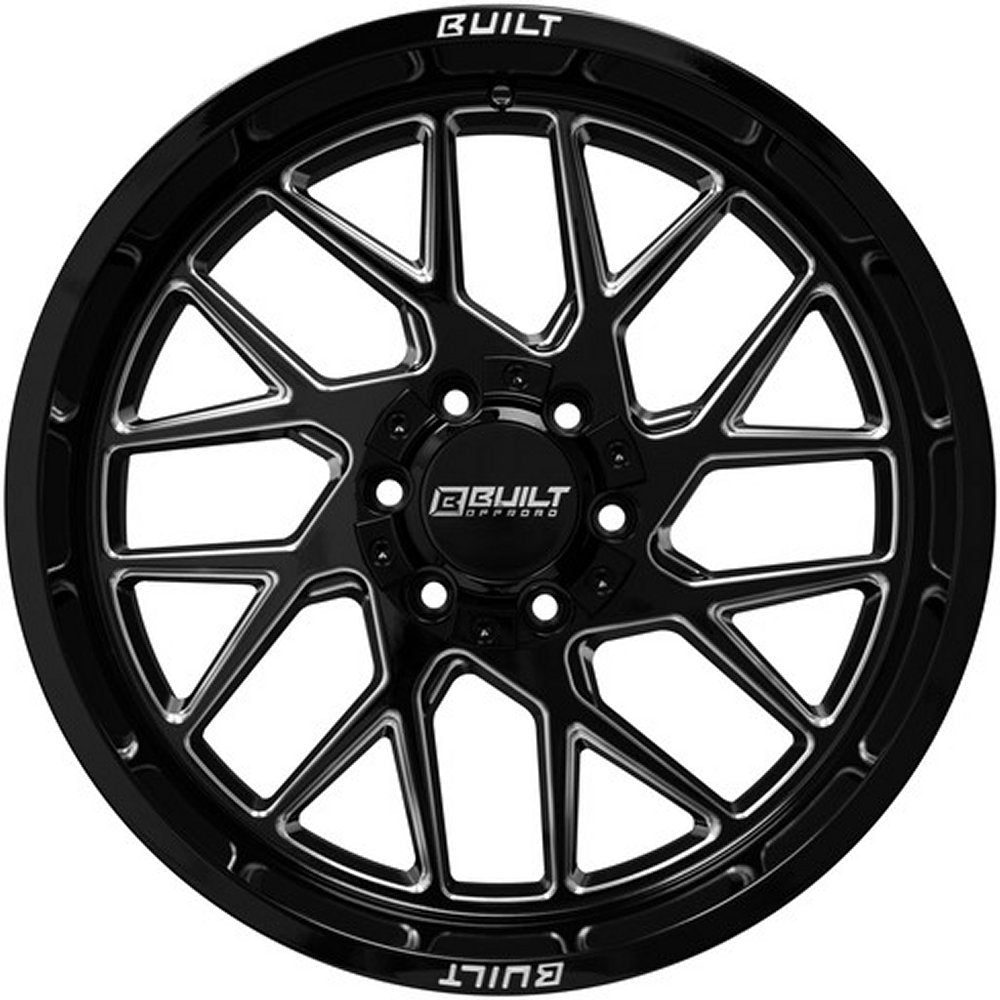 20x10 Built Off-Road BTO-3 Gloss Black Milled 8x6.5/165 -19mm
