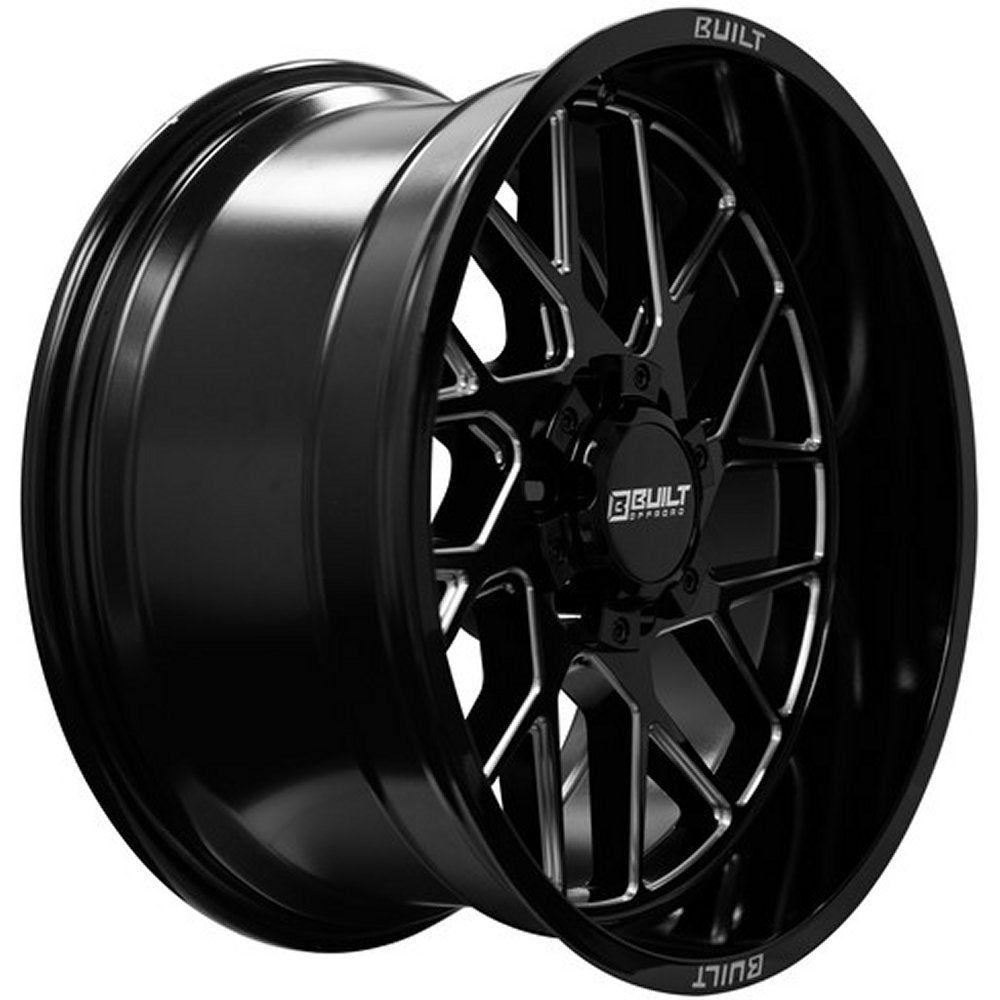 20x10 Built Off-Road BTO-3 Gloss Black Milled 8x6.5/165 -19mm