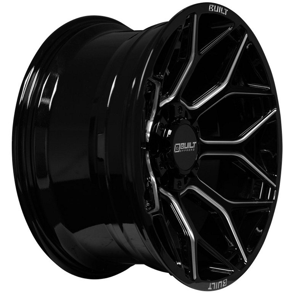 22x10 Built Off-Road BTO-4 Gloss Black Milled 6x135 6x5.5/139.7 -19mm - Flex Offroad