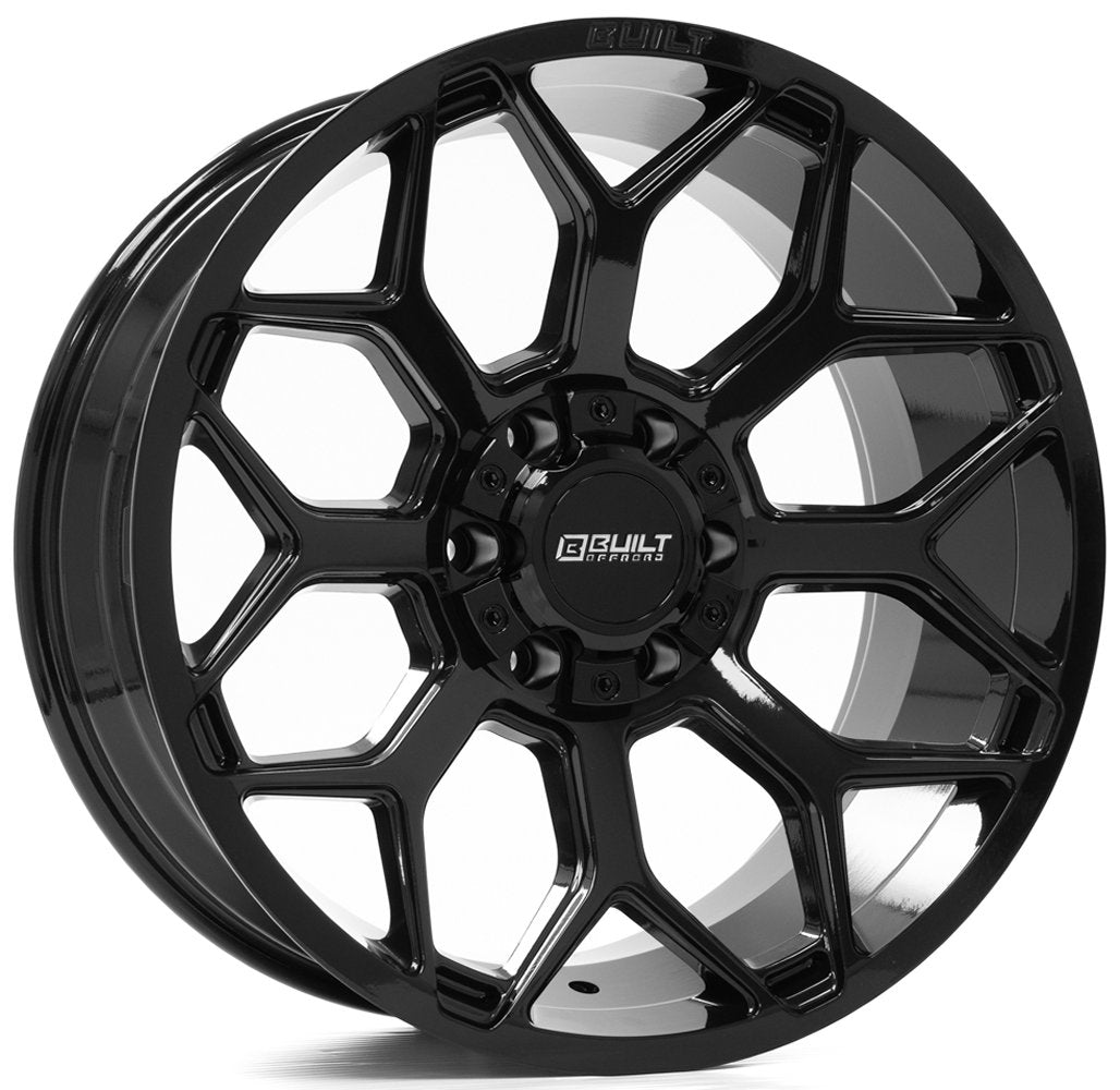 20x10 Built Off-Road BTO-4 Gloss Black 5x5/127 5x5.5/139.7 -19mm - Flex Offroad