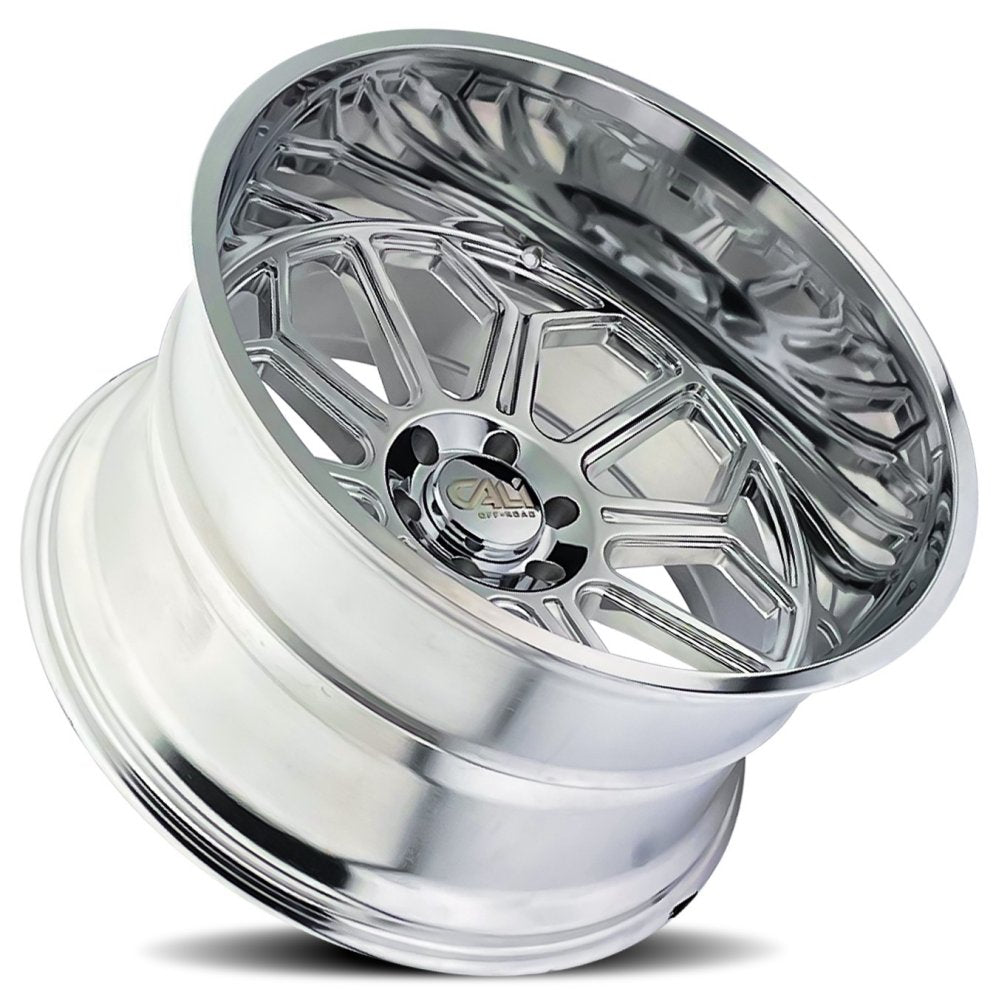 20x10 Cali Off-Road Auburn 9117 Polished 6x135 -25mm - Flex Offroad