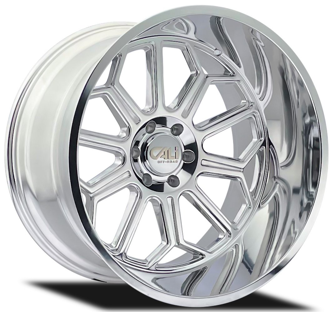 20x10 Cali Off-Road Auburn 9117 Polished 6x5.5/139.7 -25mm - Flex Offroad