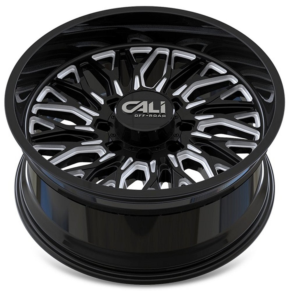 22x10 Cali-Off-Road Crusher 9118 Gloss Black Milled 6x5.5/139.7 -19mm - Flex Offroad
