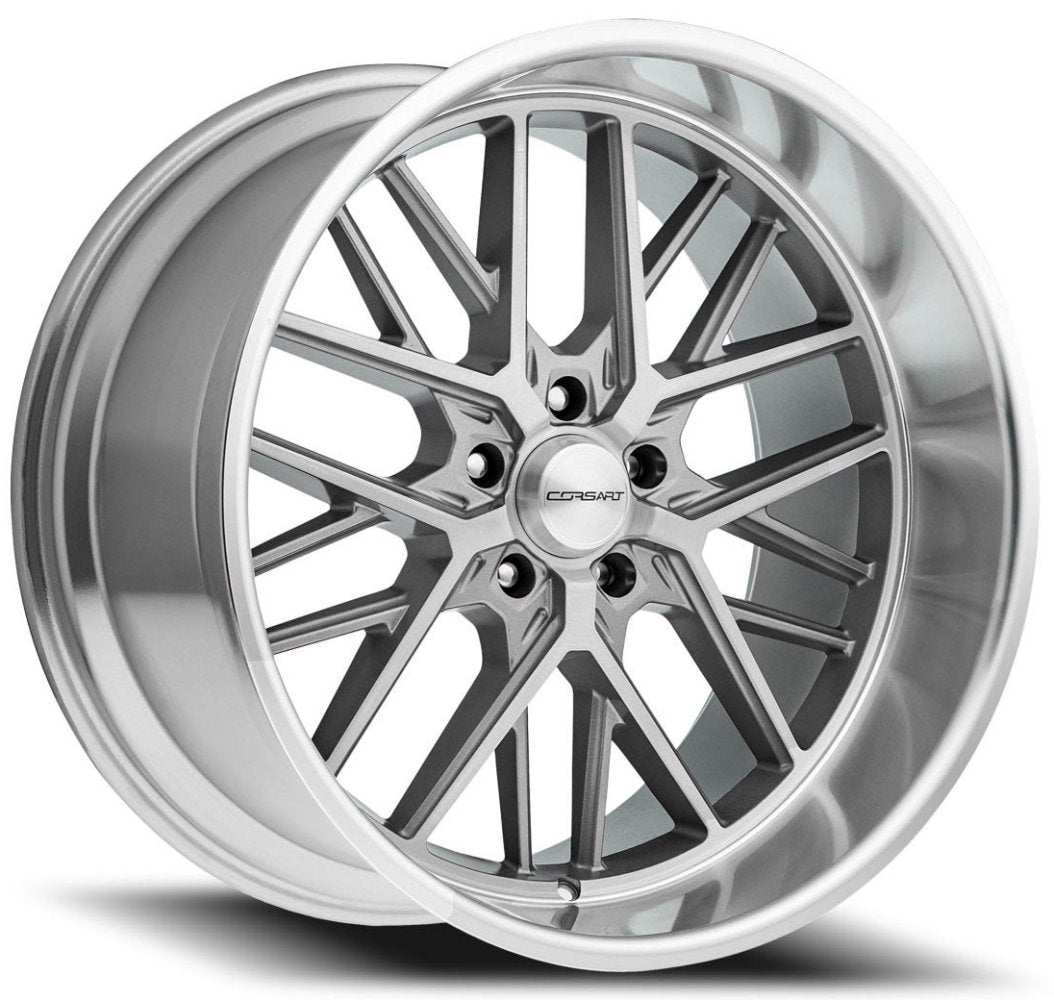 20x10 Corsart Kingpin 5 R502 Gloss Brushed Diamond Cut Lip 5x4.75/120.7 0mm