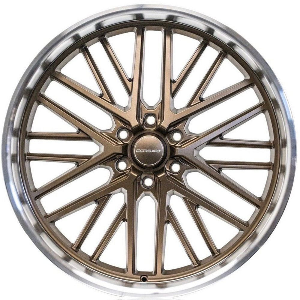 24x9 Corsart Kingpin 6 R506 Matte Bronze Diamond Cut Lip 6x135 24mm