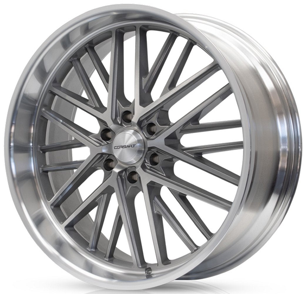 24x10 Corsart Kingpin 6 R507 Gloss Brushed Diamond Cut Lip 6x5.5/139.7 25mm