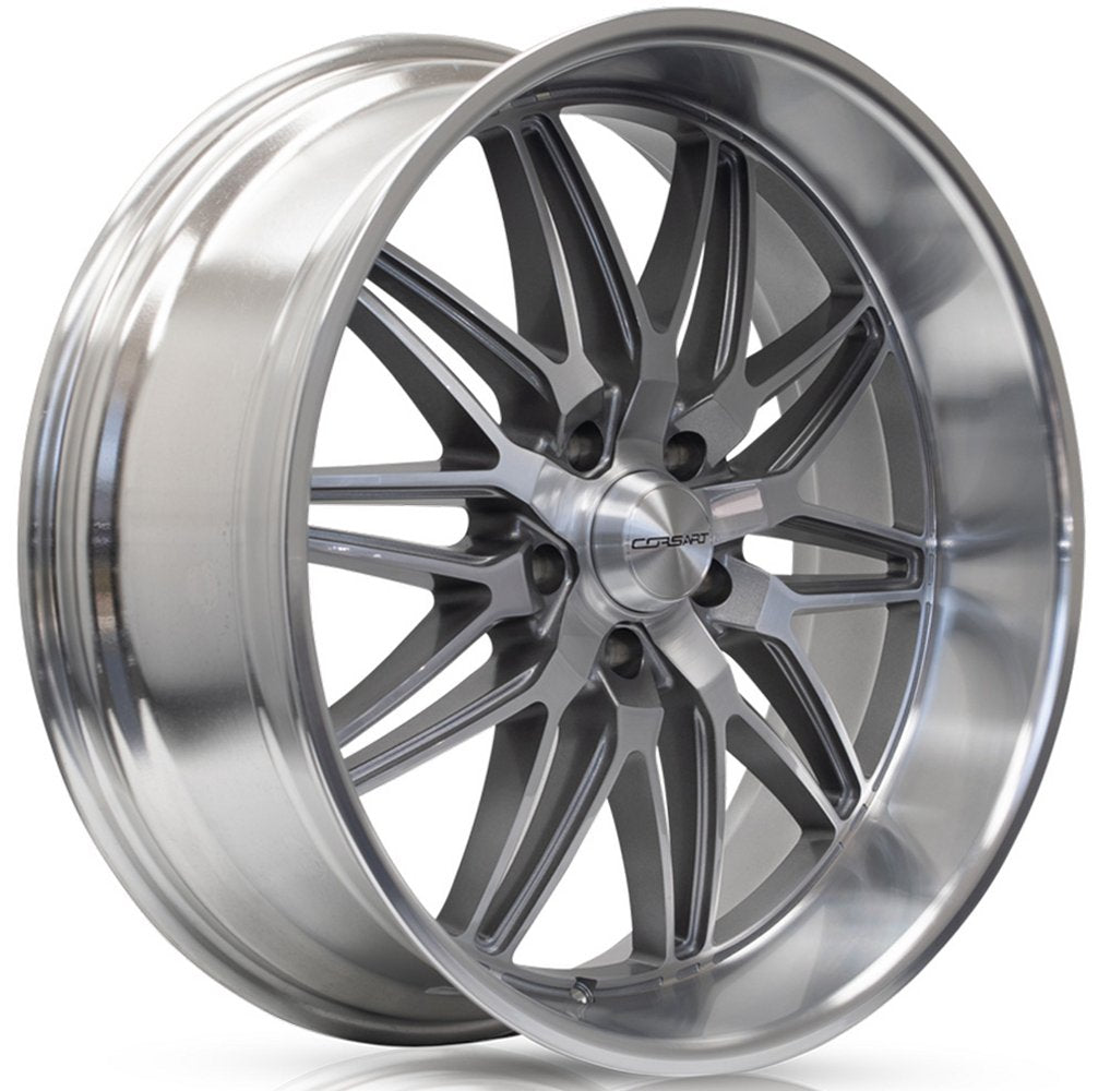 22x10.5 Corsart Alcatraz R510 Gloss Brushed Diamond Cut Lip 5x4.75/120.7 0mm