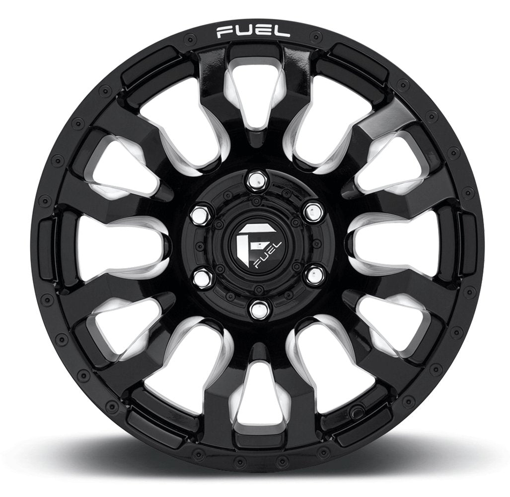 17x9 Fuel Off-Road Blitz Gloss Black Milled D673 6x5.5/139.7 1mm - Flex Offroad