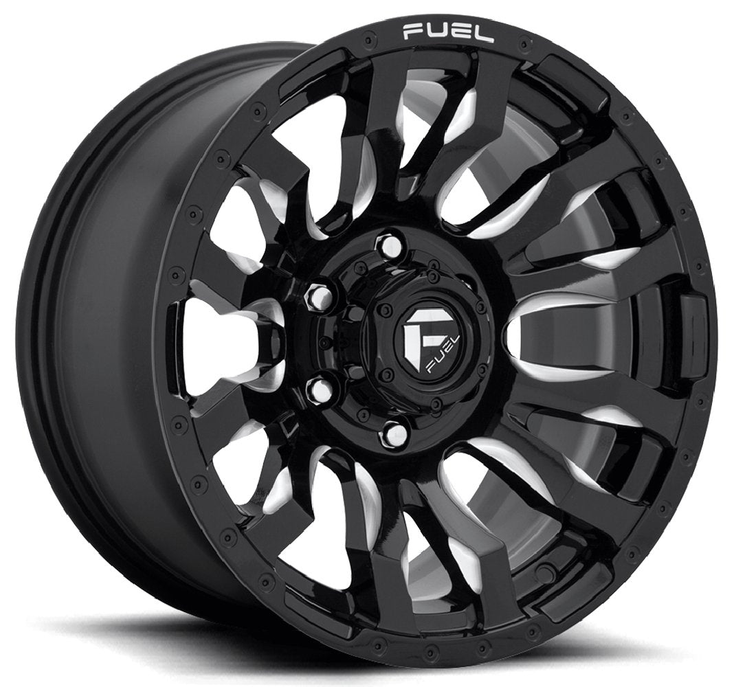 20x9 Fuel Off-Road Blitz Gloss Black Milled D673 6x5.5/139.7 1mm - Flex Offroad