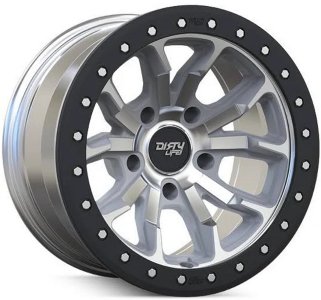 17x9 Dirty Life 9303 DT-1 Machined w/ Simulated Beadlock Black Ring 6x55/139.7 -12mm - Flex Offroad