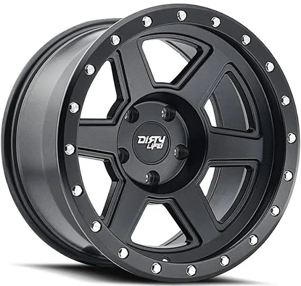 17x9 Dirty Life 9315 Compound Matte Black 5x5/127 -12mm