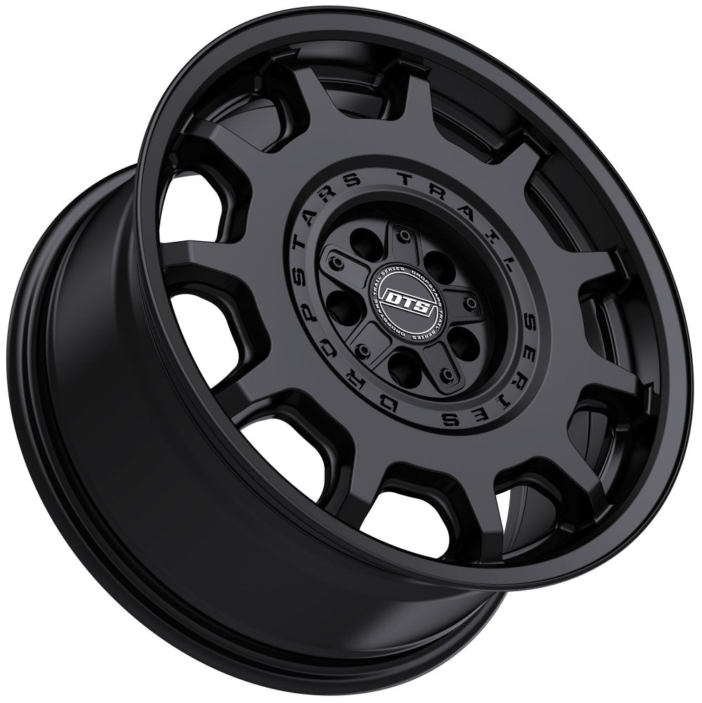 17X8 Dropstars 607SB Satin Black 5x4.25/108 5x4.5/114.3 35mm