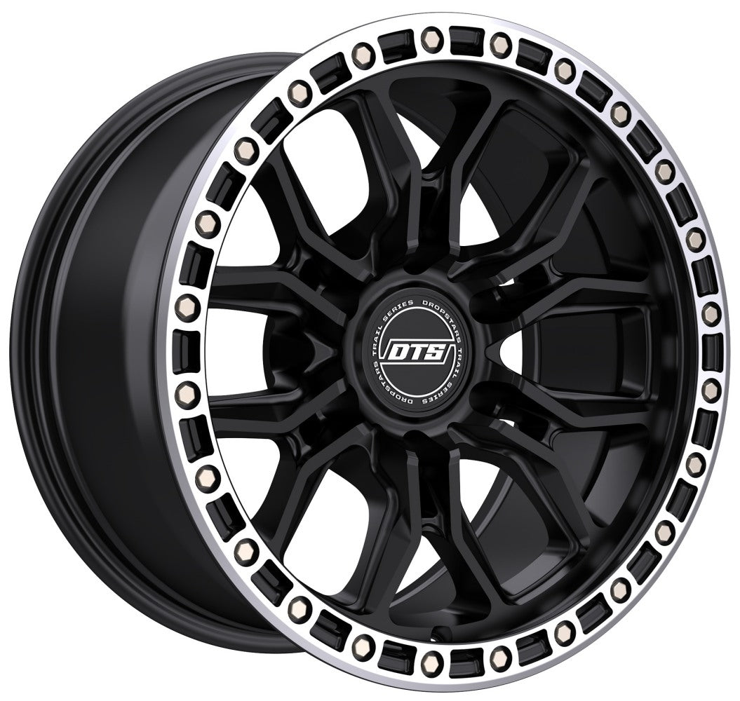 20X9 Dropstars 608MSB Satin Black w/ Machined Lip 6x5.5/139.7 0mm