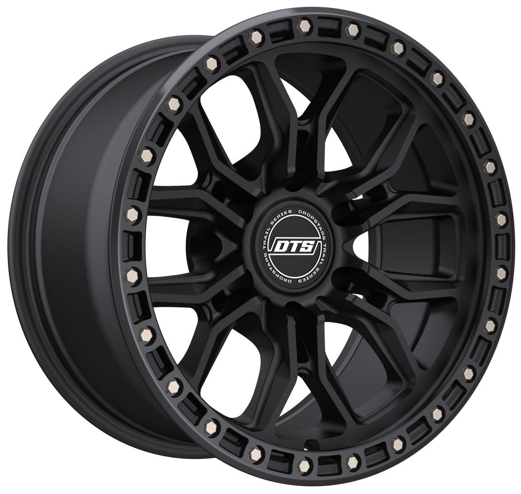 20X9 Dropstars 608BB Matte Black w/ Gloss Black Lip 6x5.5/139.7 0mm