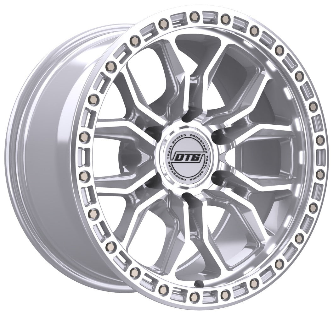 20X9 Dropstars 608MS Gloss Silver Machined 6x5.5/139.7 0mm