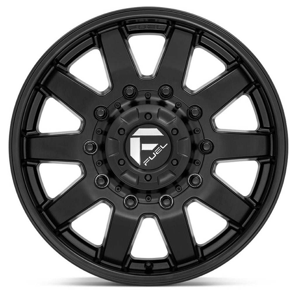20x8.25 Fuel Off-Road Maverick Satin Black Dually Front D436 10x225 105MM 170.1 C.B. - Flex Offroad