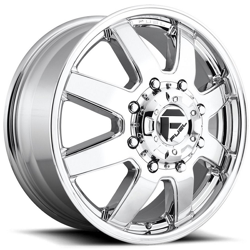 20x8.25 Fuel Off-Road Maverick Chrome Dually Front D536 8x200 122MM 142.0 C.B. - Flex Offroad