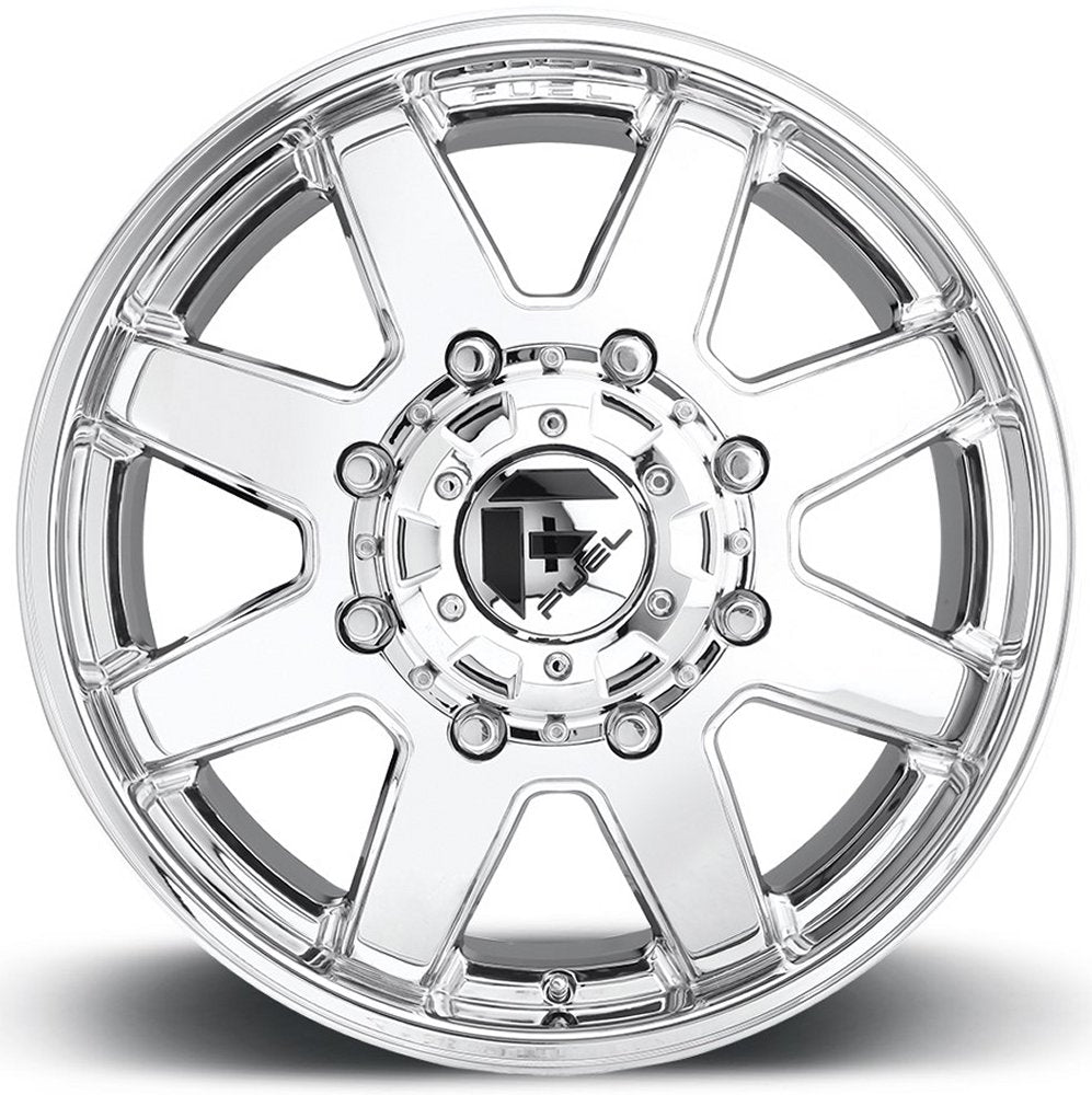 20x8.25 Fuel Off-Road Maverick Chrome Dually Front D536 8x200 122MM 142.0 C.B. - Flex Offroad