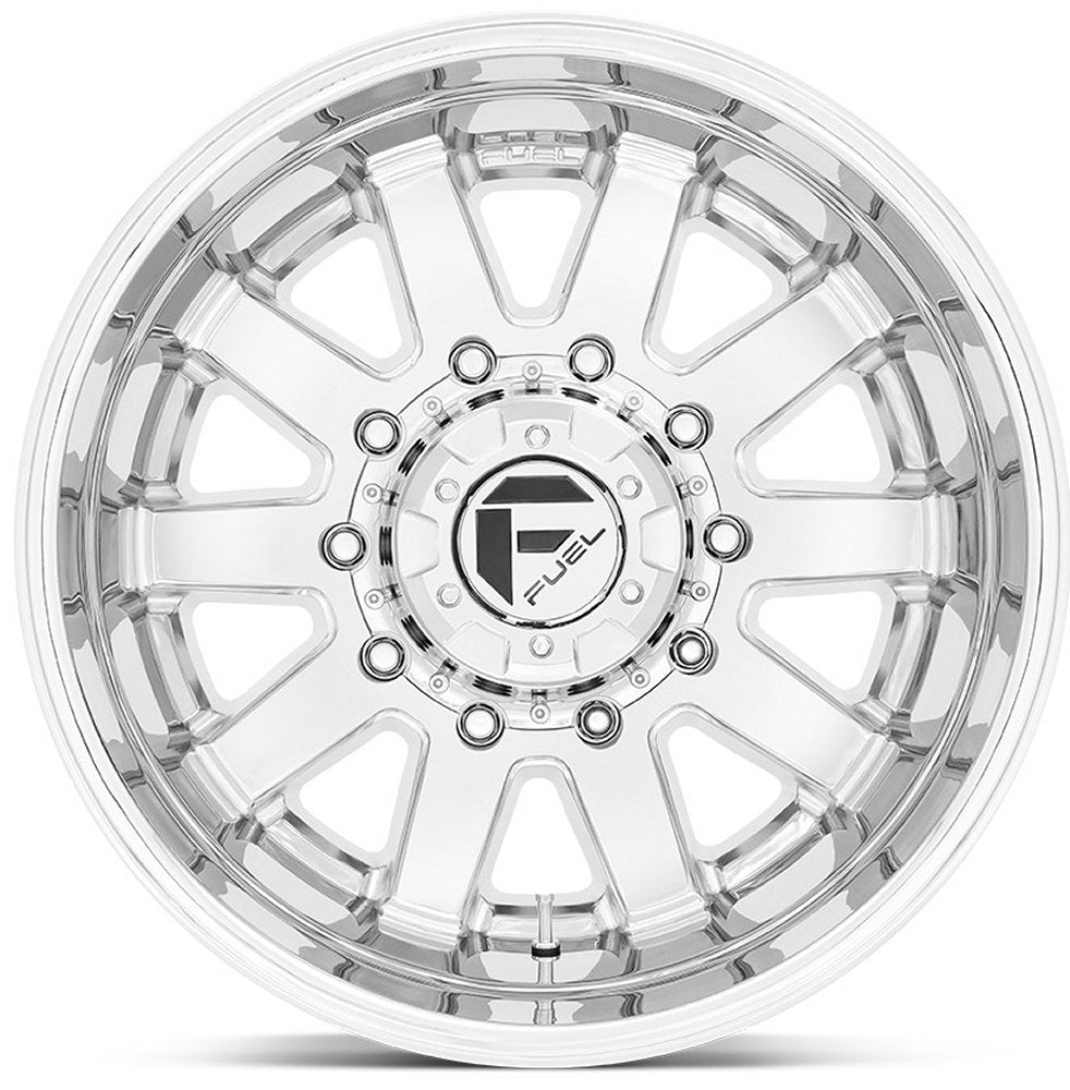 20x8.25 Fuel Off-Road Maverick Chrome Dually Rear Outer D536 10x225 -202MM 170.1 C.B. - Flex Offroad