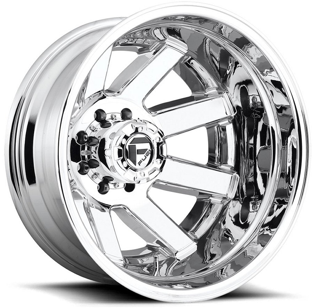 20x8.25 Fuel Off-Road Maverick Chrome Dually Rear Outer D536 8X6.5/165 -215MM 121.5 C.B. - Flex Offroad