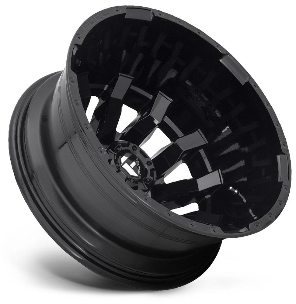 20x8.25 Fuel Off-Road Blitz Gloss Black Dually Rear Outer D675 8X165.1 -221MM 121.6 C.B. - Flex Offroad