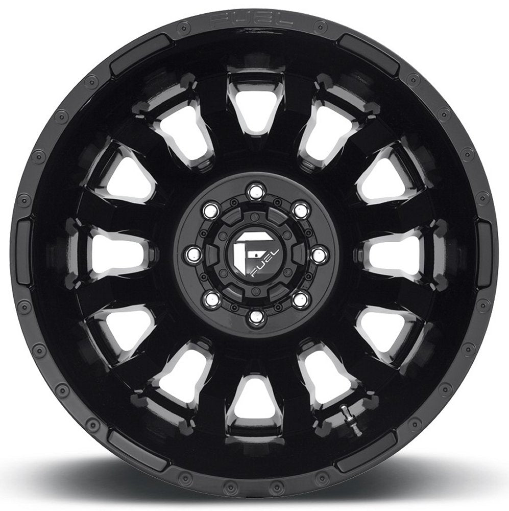 20x8.25 Fuel Off-Road Blitz Gloss Black Dually Rear Outer D675 8X200 -202MM 142.0 C.B.