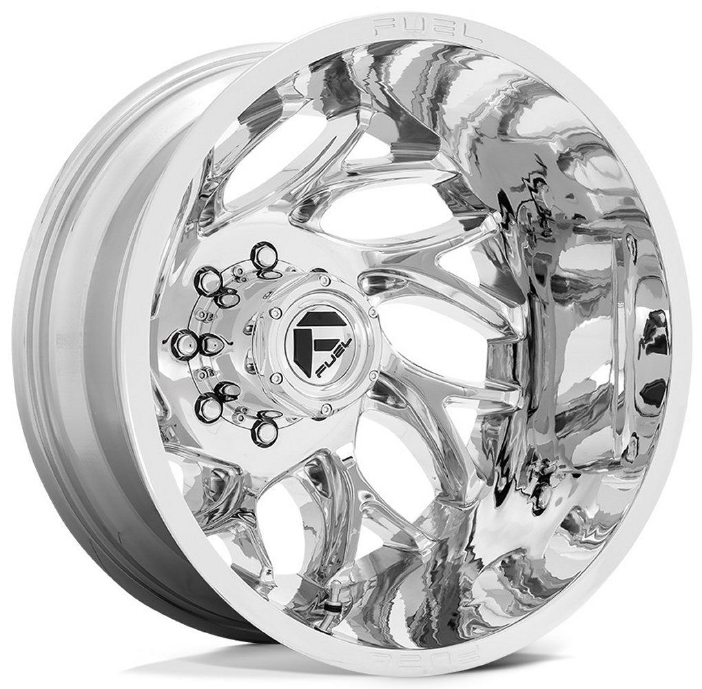 (Clearance - No Returns) 20x8.25 Fuel Off-Road Runner Chrome Dually Rear Outer D740 8X200 -202MM 142.0 C.B.