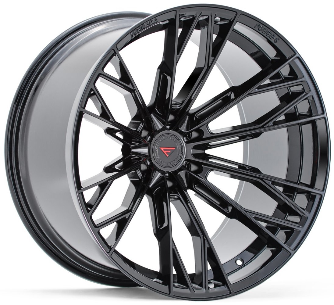 22x12 Ferrada Forge-8 Off-Road FTR11 Obsidian Black (Rotary Forged) (* May Require Trimming) 6x135 -44mm - Flex Offroad