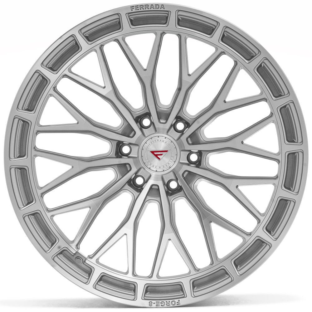 20x10 Ferrada Forge-8 Off-Road FTR12 Machine Silver (Rotary Forged) 6x135 -18mm - Flex Offroad