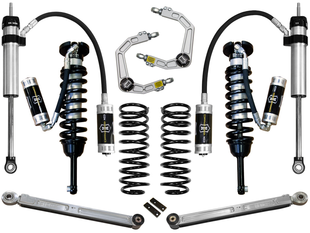 ICON 2010-2024 Toyota 4Runner/2010-2014 Toyota FJ Cruiser, 0-3.5" Lift Stage 5 Suspension System, Billet UCA k53065