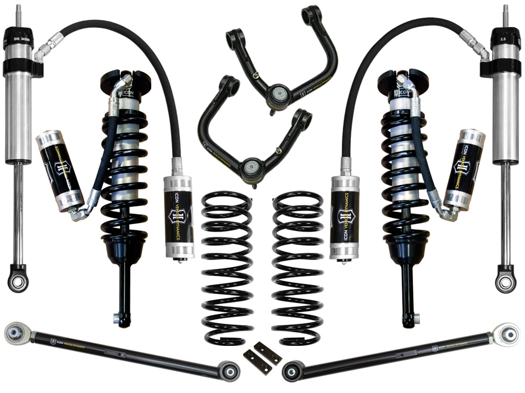 ICON 2010-2024 Toyota 4Runner/2010-2014 Toyota FJ Cruiser, 0-3.5" Lift Stage 5 Suspension System, Tubular UCA k53065t