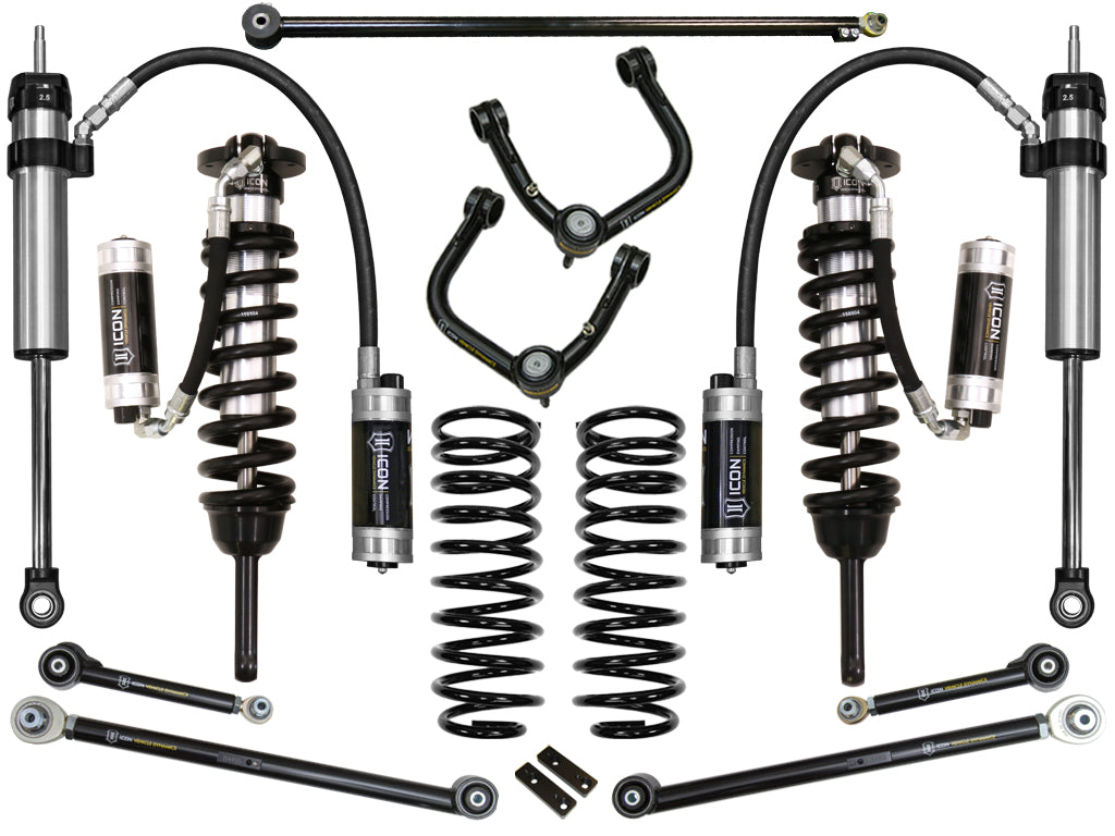 ICON 2010-2024 Toyota 4Runner/2010-2014 Toyota FJ Cruiser, 0-3.5" Lift Stage 7 Suspension System, Tubular UCA k53067t